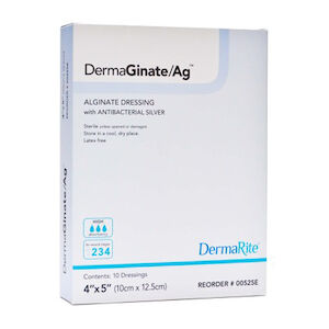 4 Inch x 5 Inch, Alginate Dressing with Antibacterial Silver ...